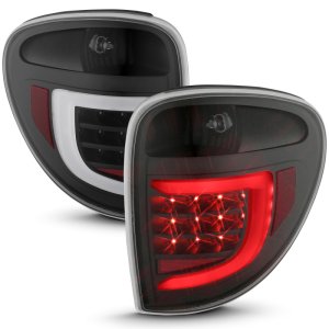 Dodge Grand Caravan LED Taillights - ANZO - w/ Light Bar - Black Housing Clear Lens - `04-`07