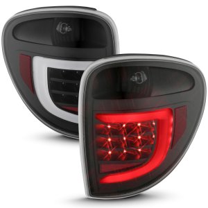 Dodge Grand Caravan LED Taillights - ANZO - w/ Light Bar - Black Housing Clear Lens - `04-`07