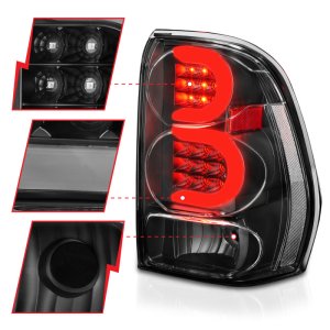 Chevrolet Trailblazer Tail Light Assembly - Rear - ANZO - LED w/ Light Bar - Black Housing Clear Lens - `02-`09
