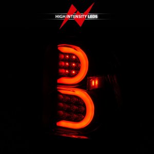 Chevrolet Trailblazer Tail Light Assembly - Rear - ANZO - LED w/ Light Bar - Black Housing Clear Lens - `02-`09