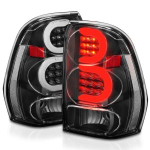 Chevrolet Trailblazer Tail Light Assembly - Rear - ANZO - LED w/ Light Bar - Black Housing Clear Lens - `02-`09