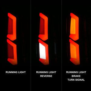 Chevrolet Tahoe LED Taillights - Rear - ANZO - Light Bar - Black Housing Clear Lens - `15-`20