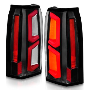 Chevrolet Tahoe LED Taillights - Rear - ANZO - Light Bar - Black Housing Clear Lens - `15-`20