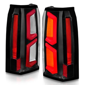 Chevrolet Tahoe LED Taillights - Rear - ANZO - Light Bar - Black Housing Clear Lens - `15-`20