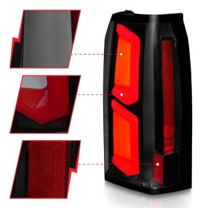 Chevrolet Tahoe LED Tail Lights - ANZO - w/ Light Bar - Black Housing Smoke Lens - `15-`20 Chevrolet Tahoe LED Tail Lights - ANZO - w/ Light Bar - Black Housing Smoke Lens - `15-`20