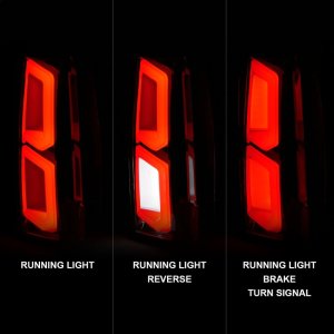 Chevrolet Tahoe Tail Lights - Rear - ANZO - LED w/ Light Bar - Chrome Housing Clear Lens - `15-`20