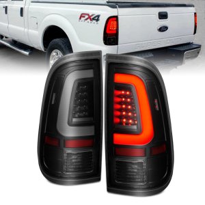 Ford F-250 Tail Light Assembly - Rear - ANZO - LED with Light Bar - Smoke Lens - `08-`16