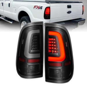 Ford F-250 Tail Light Assembly - Rear - ANZO - LED with Light Bar - Smoke Lens - `08-`16