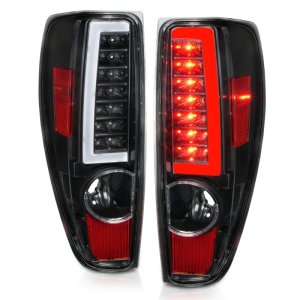 Chevrolet Colorado Tail Light Assembly - ANZO - LED w/ Light Bar - Black Housing - `04-`12