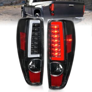 GMC Canyon Tail Light Assembly - ANZO - LED w/ Light Bar - Black Housing - `04-`12