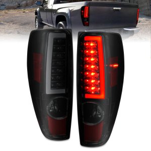 Chevrolet Colorado LED Tail Light Assembly - Rear - ANZO - Light Bar Style Black Housing - Smoke Lens - `04-`12