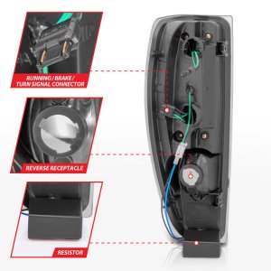 Chevrolet Colorado LED Taillights - ANZO - G2 - Black - `04-`10