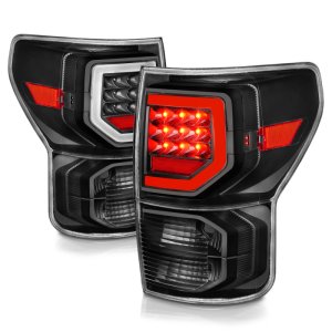 Toyota Tundra Tail Light Assembly - Rear - ANZO - LED w/ Light Bars - Black Housing Clear Lens - `07-`11