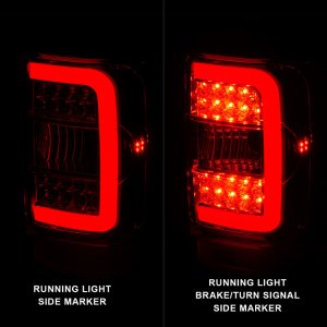 Ford Ranger Tail Lights - Rear - ANZO - LED w/ Light Bar Style - Chrome - `01-`11