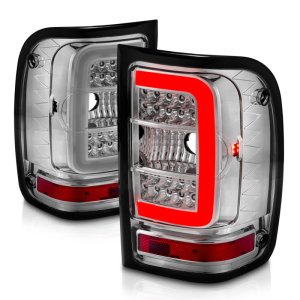 Ford Ranger Tail Lights - Rear - ANZO - LED w/ Light Bar Style - Chrome - `01-`11
