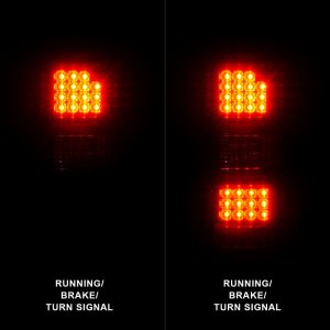 GMC Sierra Taillights - Rear - ANZO - LED - Black Housing Clear Lens - `14-`18