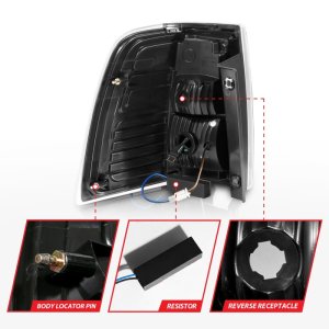 Ford Expedition LED Taillights - ANZO - w/ Light Bar Sequential - Black Housing Clear Lens - `07-`17