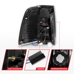 Ford Expedition LED Taillights - ANZO - w/ Light Bar Sequential - Black Housing Clear Lens - `07-`17