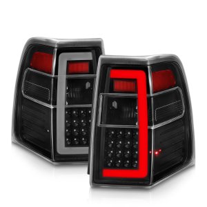 Ford Expedition LED Taillights - ANZO - w/ Light Bar Sequential - Black Housing Clear Lens - `07-`17