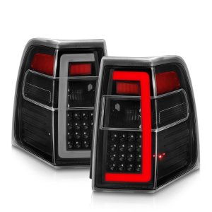 Ford Expedition LED Taillights - ANZO - w/ Light Bar Sequential - Black Housing Clear Lens - `07-`17