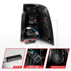 Ford Expedition LED Taillights - Rear - ANZO - Light Bar Sequential - Black Housing, Smoke Lens - `07-`17