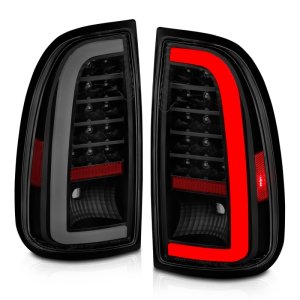 Toyota Tundra Taillights - Rear - ANZO - LED w/Light Bar - Black Housing Smoke Lens - `00-`06