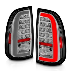 Toyota Tundra LED Taillights - ANZO - w/ Light Bar - Chrome Housing - Clear Lens - `00-`06