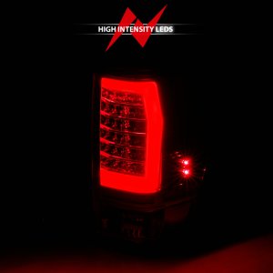 Nissan Titan Taillights - ANZO - LED w/ Light Bar - Chrome Housing/Red-Clear Lens - `04-`15