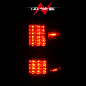 Chevrolet Silverado 2500HD LED Tail Lights - Rear - ANZO - Black with Clear Lens - `15-`19