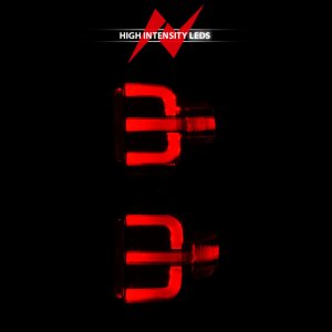 Chevrolet Silverado 3500HD LED Taillights - Rear - ANZO - LED w/ Light Bar Style - Black Light Bar & Clear Lens - `15-`19