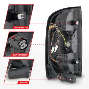 GMC Canyon LED Taillights - Rear - ANZO - Red Light Bar - Black - `15-`21