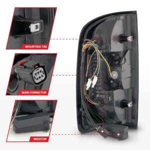 GMC Canyon LED Taillights - Rear - ANZO - Red Light Bar - Black - `15-`21