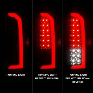 GMC Canyon LED Taillights - Rear - ANZO - Red Light Bar - Black - `15-`21