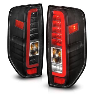 Nissan Frontier Taillights - Rear - ANZO - LED - Black Housing/Clear Lens - `05-`21
