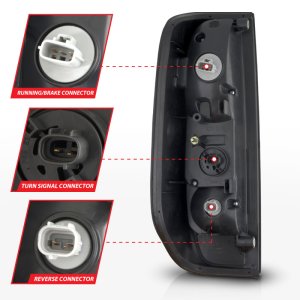 Nissan Frontier Taillights - Rear - ANZO - LED - Black Housing/Clear Lens - `05-`21