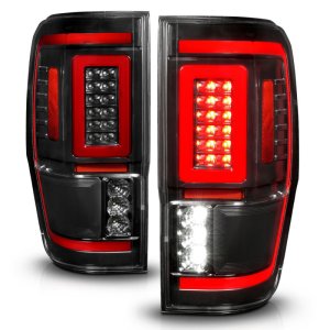 Ford Ranger LED Taillights - Rear - ANZO - Lightbar Sequential Signal - Black Housing/Clear Lens - `19-`22 Ford Ranger LED Taillights - Rear - ANZO - Lightbar Sequential Signal - Black Housing/Clear Lens - `19-`22