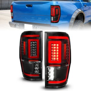 Ford Ranger LED Taillights - Rear - ANZO - Lightbar Sequential Signal - Black Housing/Clear Lens - `19-`22 Ford Ranger LED Taillights - Rear - ANZO - Lightbar Sequential Signal - Black Housing/Clear Lens - `19-`22