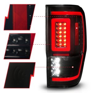 Ford Ranger Tail Light Assembly - Rear - ANZO - LED w/ Light Bar - Smoke - `19-`22