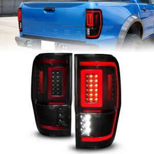Ford Ranger Tail Light Assembly - Rear - ANZO - LED w/ Light Bar - Smoke - `19-`22