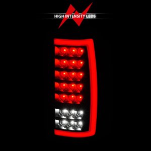 GMC Yukon Tail Light Assembly - ANZO - Full LED w/ Light Bar - Black Housing/Smoke Lens - `00-`06