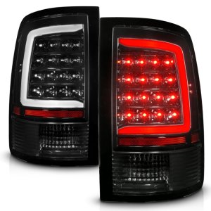 Dodge Ram 1500 Taillights - Rear - ANZO - LED Sequential - Black Housing / Clear Lens - `09-`18