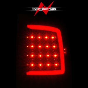 Dodge Ram 1500 LED Taillights - ANZO - Sequential LED Black Housing - Smoke Lens - `09-`18
