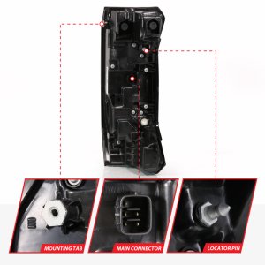 Toyota Tundra LED Taillights - Rear - ANZO - Z-Series Full LED - Smoke - `22-`24