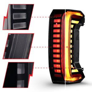 Toyota Tundra LED Taillights - Rear - ANZO - Z-Series Full LED - Smoke - `22-`24