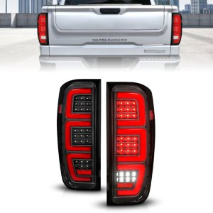 GMC Sierra 3500HD LED Tailgate Bar - ANZO - Full LED, LED Tube, Sequential Signal - Black - `19-`23