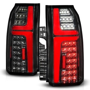 Chevrolet Tahoe LED Taillights - Rear - ANZO - Sequential LED Tube - Black - `15-`20