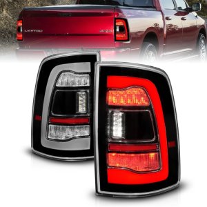 Dodge Ram 2500 LED Taillights - Rear - ANZO - Sequential LED - Black - `10-`18