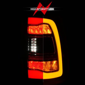 Dodge Ram 1500 LED Taillights - Rear - ANZO - Sequential LED with Switchback Amber Signal - Black - `09-`18