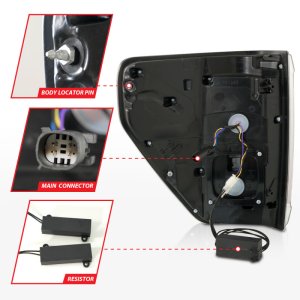 Ford F-150 Tail Lights - Rear - ANZO - Sequential LED Turn Signal + BLIS Cover - Smoke Black - `21-`23