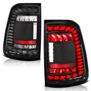 RAM 1500 Taillights - ANZO - Full LED SeqSig - Black - `19-`24